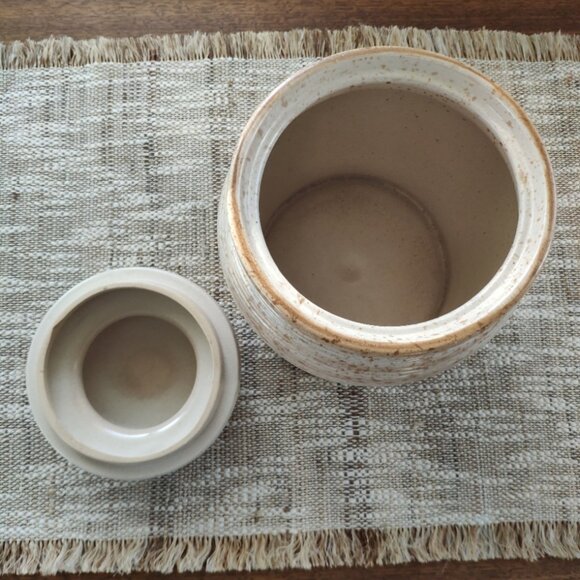 Beauce Art Pottery Canister Genin Trudeau Vintage Hand Thrown Cookie Jar 8.5" - Picture 4 of 15